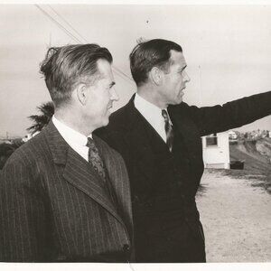 Vintage 1940's 8 x 10 Photo of Vice President Henry Wallace & Mr. C. V. Paul